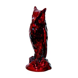 Rare Bernard Moore Flambe Figurine, Owl