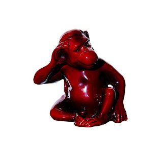 Royal Doulton Flambe Animal Figurine, Monkey HN156
