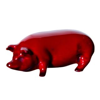 Royal Doulton Flambe Animal Figurine, Pig Standing