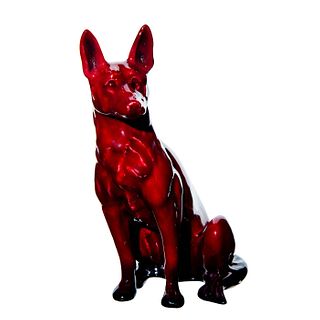 Royal Doulton Flambe Animal Figurine, Alsatian HN921