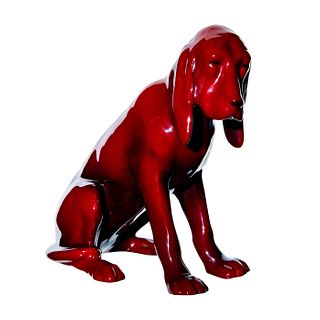 Royal Doulton Flambe Dog Figurine, Bloodhound HN176