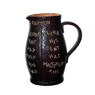Royal Doulton Leather Ware Motto Jug, Landlords Caution