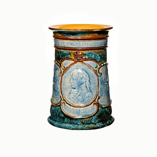 Doulton Lambeth Lord Nelson Commemorative Vase