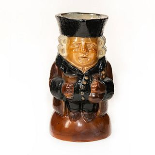 Doulton Lambeth Simeon Toby Jug with Dark Blue Vest, Brown Buttons