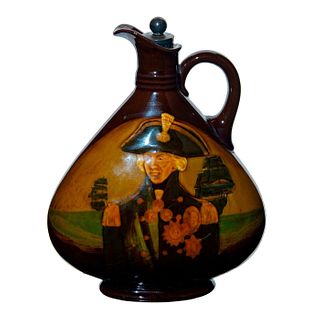 Royal Doulton Kingsware Flask, Lord Nelson
