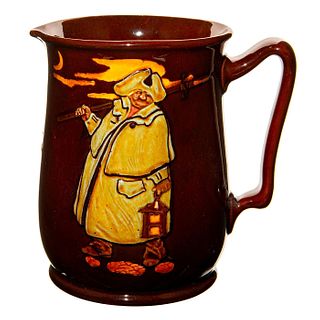 Royal Doulton Whiskey Pitcher with scene of Night Watchman