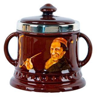 Royal Doulton Kingsware Tobacco Jar, Man in Smoking Cap