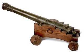 Revolutionary War Era Copy of a Grasshopper Cannon and Carriage 