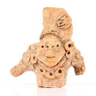 Pre Columbian, Terra Cotta Figurine, Fragment Tribal Man