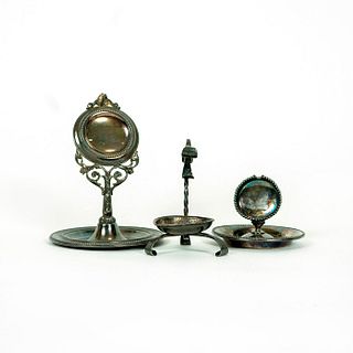 Group Of 3 Metal Stand Watch Holders