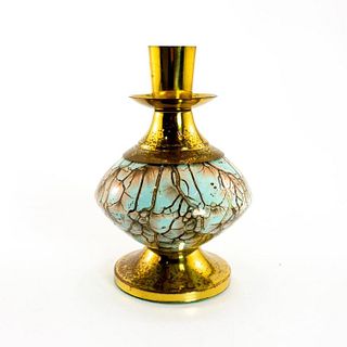 Unusual Delft Porcelain Candle Holder Lustre Glaze