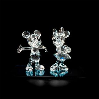 2 Swarovski Crystal Figurines, Minnie Mouse, Mickey Mouse