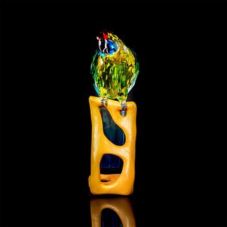 Swarovski Crystal Figurine, Green Rosella Jonquil Parrot