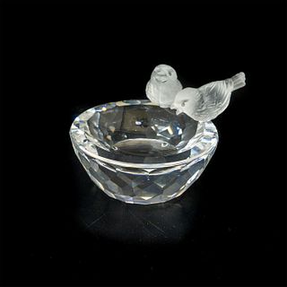 Swarovski Figurine, Bird Bath With Crystals