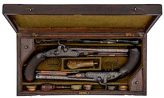 Cased Pair of Simeon North Dueling Pistols with Documents 