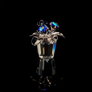 Swarovski Crystal Figurine Memories, Primula Rhodium Blue