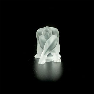 Lalique Crystal Seated Nude Figurine