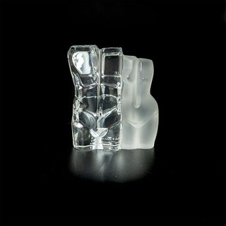 Daum Crystal Figurine, Man And Woman Torso