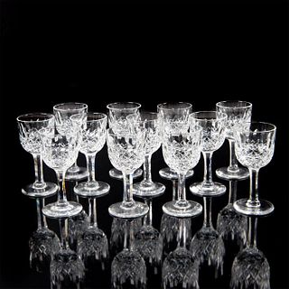12pc Waterford Normandy Crystal Cordial Glasses by Thomas Webb