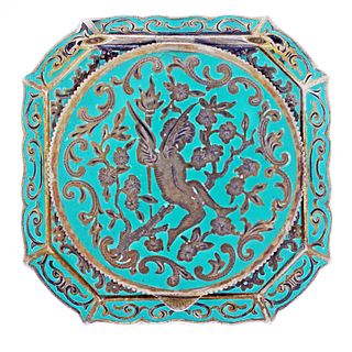 Austrian Silver and Enameled Compact