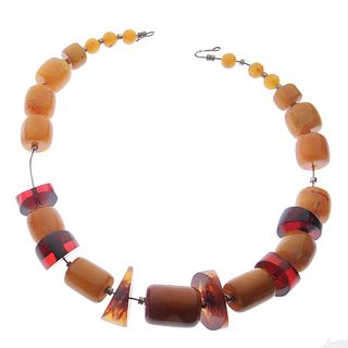 Bakelite and Lucite Choker Necklace