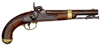 H. Aston Model 1842 Single-Shot Percussion Pistol 