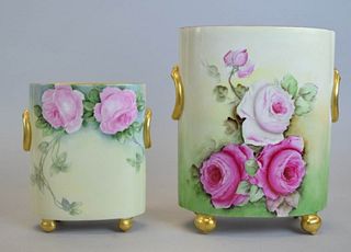 William Guerin Limoges Porcelain Cachepots