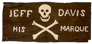 Exceptionally Rare Jeff Davis His Marque Civil War Flag of Capt. H.P. Kile, 41st OVI 