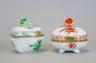 2 Herend Chinese Bouquet Boxes