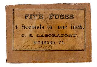 Confederate Packet of Artillery Fuses 