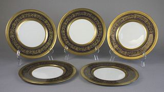 Set of 5 Royal Worcester for Ovington Bros. Plates