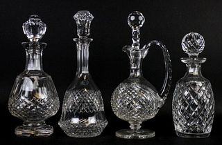 4 Waterford & Galway Crystal Decanters