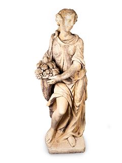 A Cast Stone Figure of Female in Classical Dress