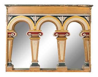 A Pair of Neoclassical Style Painted Mirrors
Height 29 x width 38 inches.
