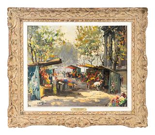 Constantine Kluge
(French/Russian, 1912-2003)
Paris Flower Market