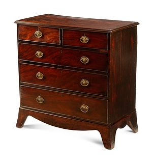 A George III Style Mahogany Chest of Drawers
Height 41 x width 40 x depth 21 inches.
