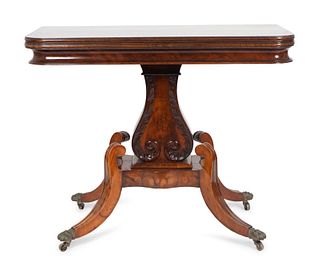 A William IV Mahogany Flip Top Table
Height 29 x width 36 x depth 8 (closed) inches.