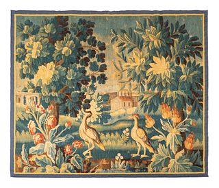 A Continental Pastoral Scene Tapestry 60 x 70 inches.