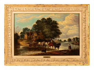 John Linnell
(British, 1792-1882)
Horses by River
