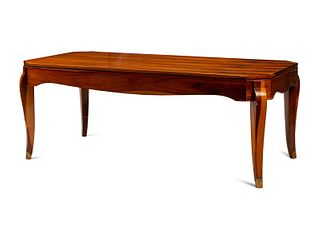 An Art Deco Style Dining Table
Height 30 x width 79 x depth 39 1/2 inches.