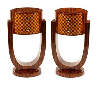 A Pair of Art Deco Style Side Tables
Height 30 x width 17 inches.