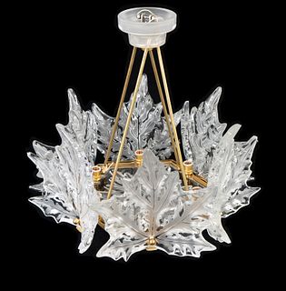 A Lalique Champs-Elysees Chandelier
Height 19 x diameter 22 inches.