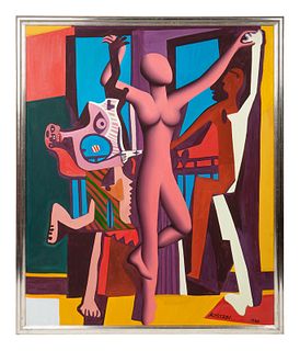 Mark Kostabi
(American, b. 1960)
Last Tango in Cubism, 1990