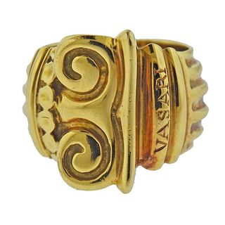 Vasari 18k Gold Scroll Ring
