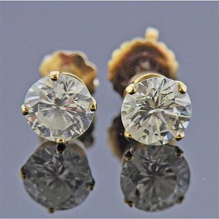 14k Gold 1.20ctw Diamond Stud Earrings