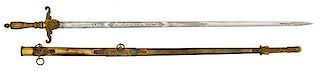 Model 1840 Medical Staff Officer's Sword 