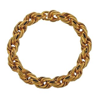 Bottega Veneta Silver Gold Tone Chain Necklace