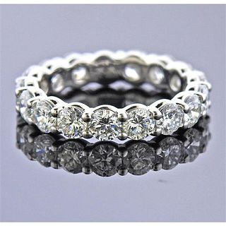Platinum 2.55ctw Diamond Eternity Wedding Band Ring 
