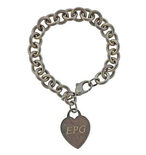 Tiffany &amp; Co Silver Heart Tag Toggle Bracelet