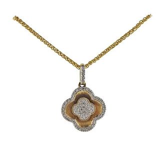 14K Gold Diamond Pendant on Effy Necklace